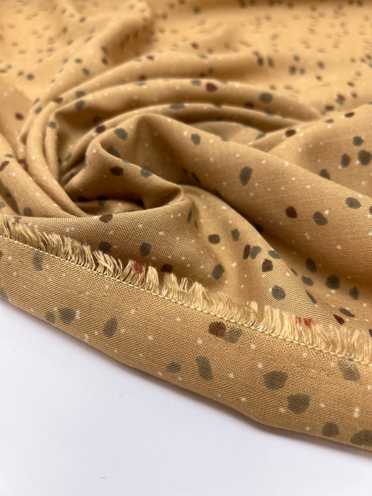 Acrylic Woven Printed Brown Beige Fabric