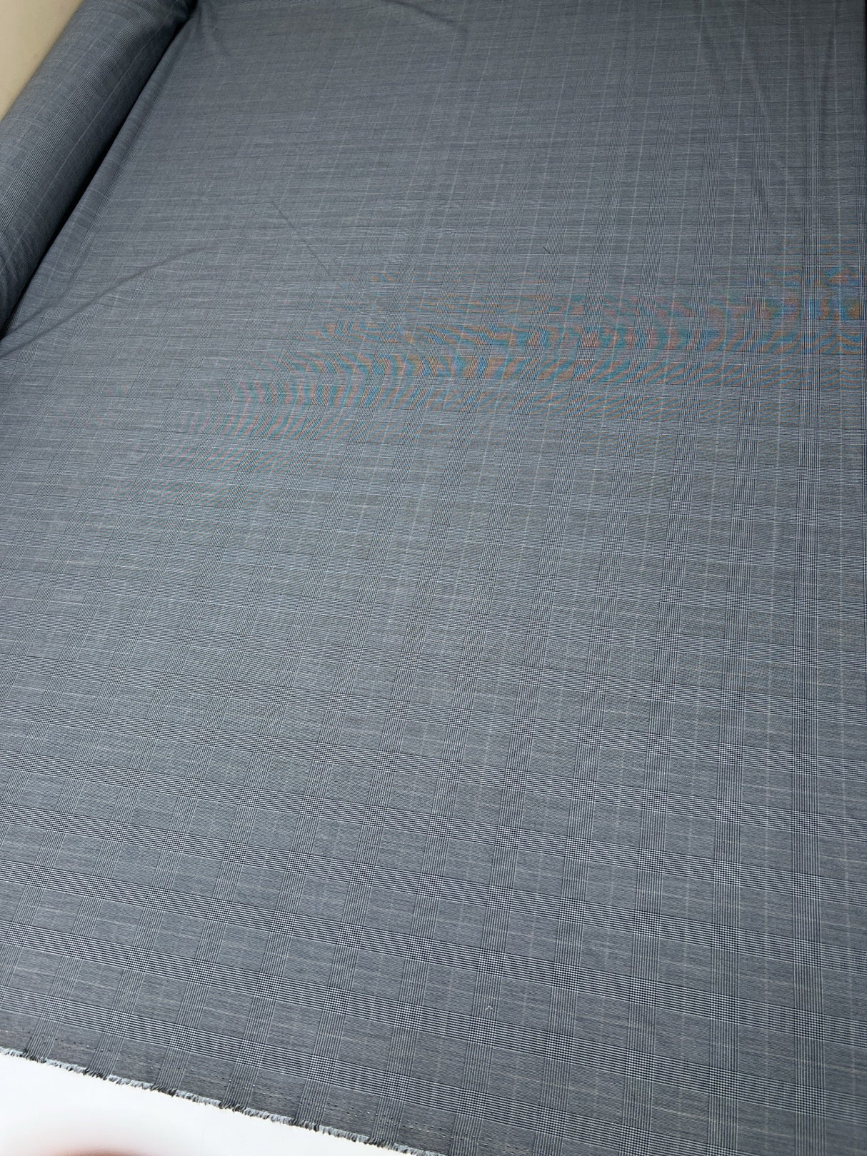 Stretch Checked Suiting Fabric