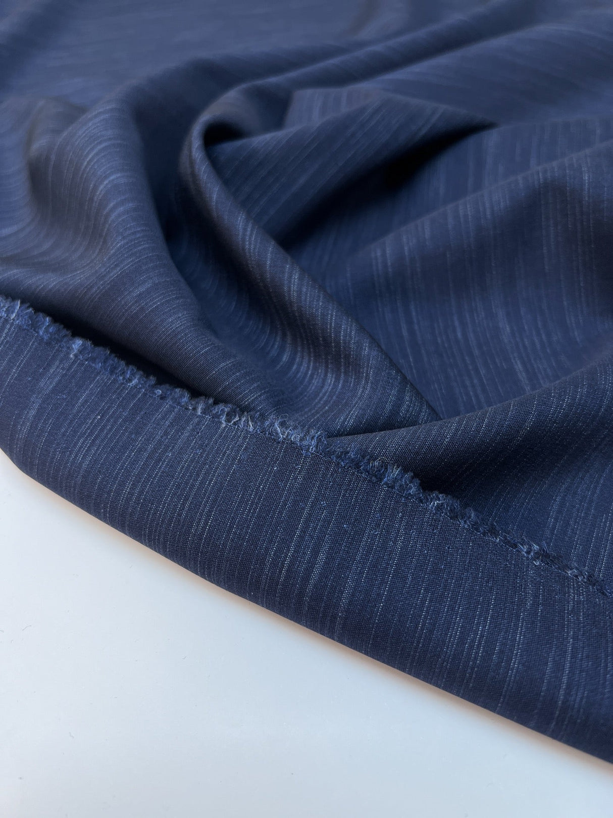 Italian Melange Blue Wool Fabric