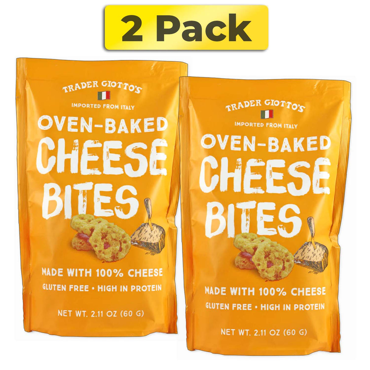 Trader Giotto's Oven-Baked Gluten-Free Cheese Bites, Low Carb Snack - 2.11 oz