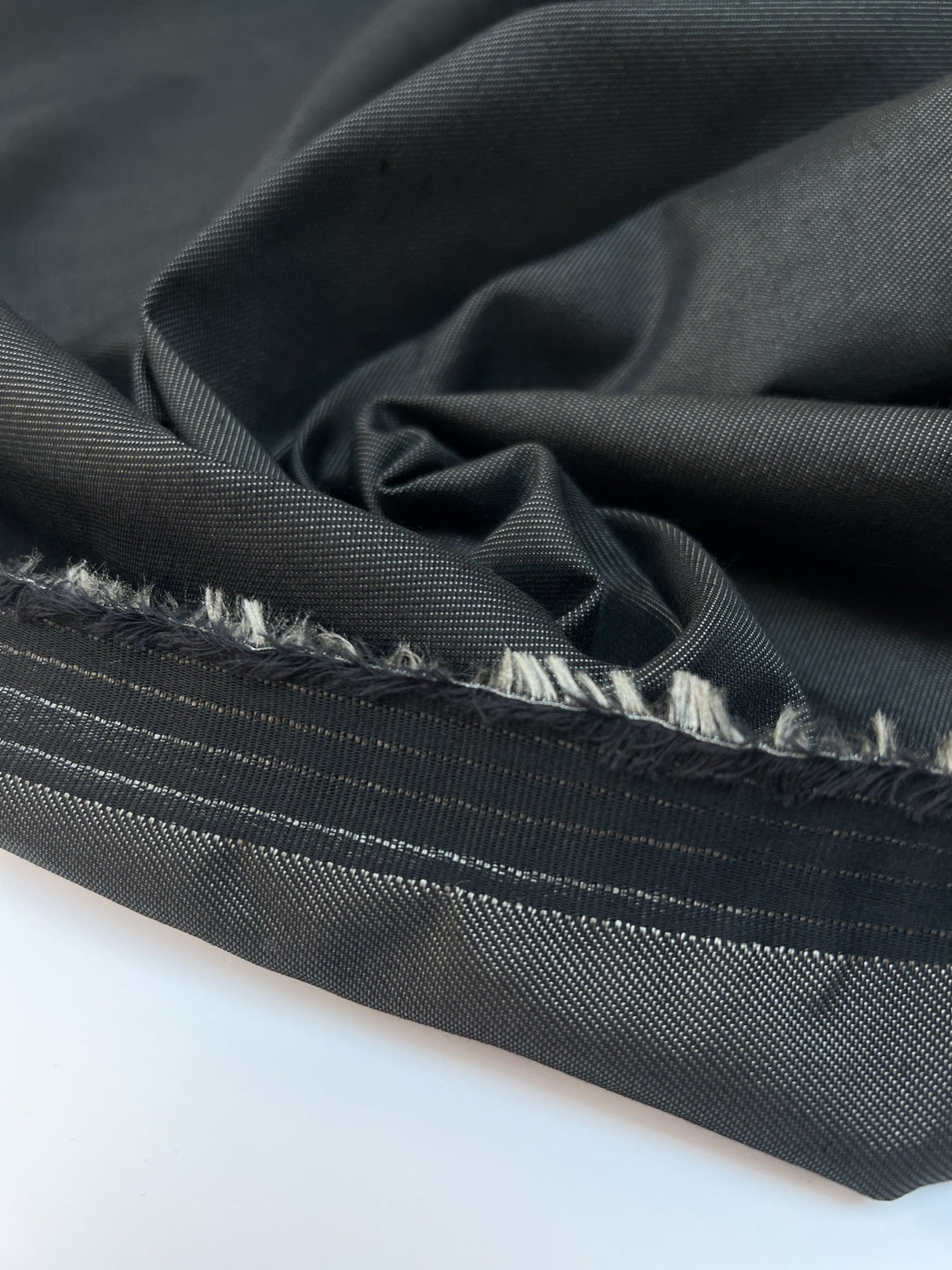 Cotton Wool Twill Gray Black