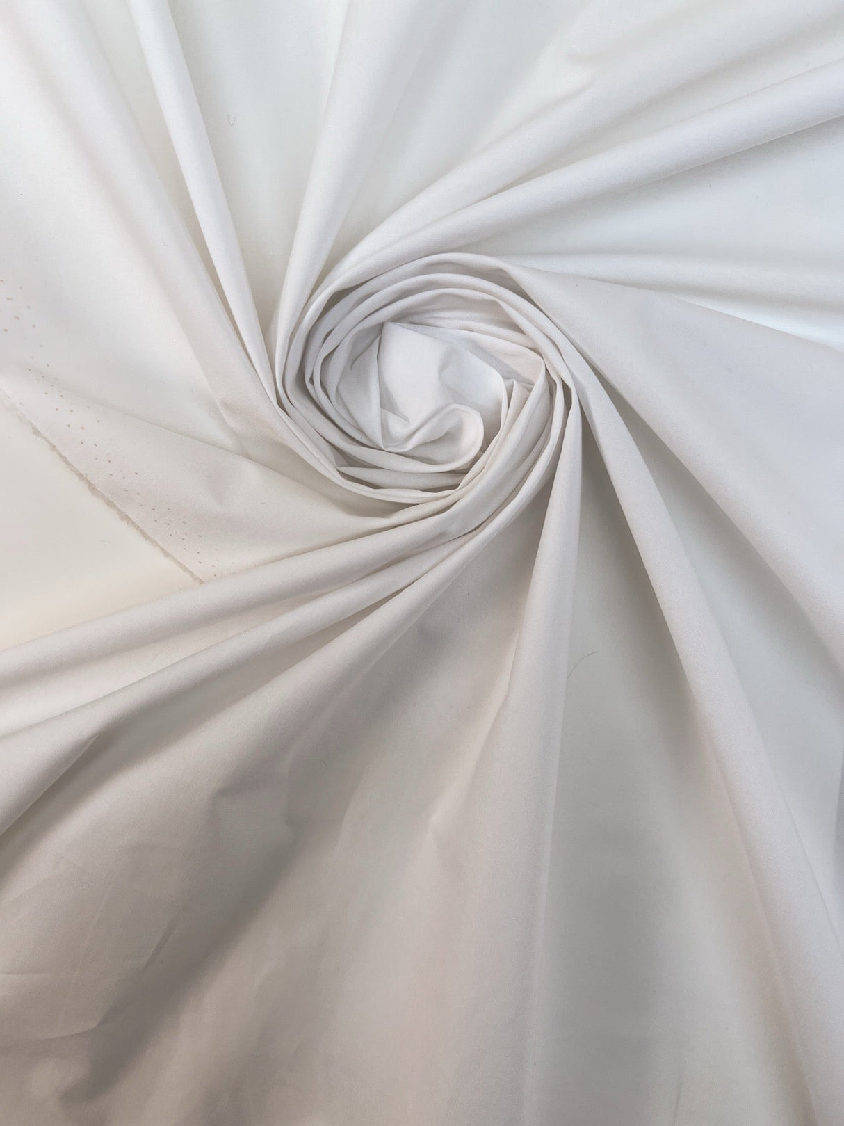 Cotton Stretch White Fabric