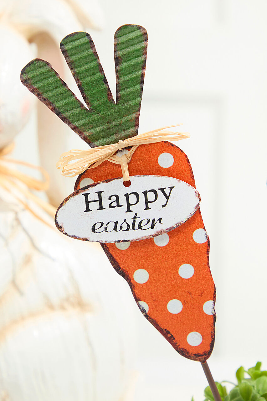 13.9" Metal Easter Carrot Stake