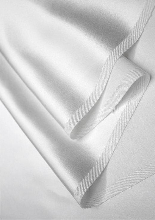 White Stretch Crepe Back Satin