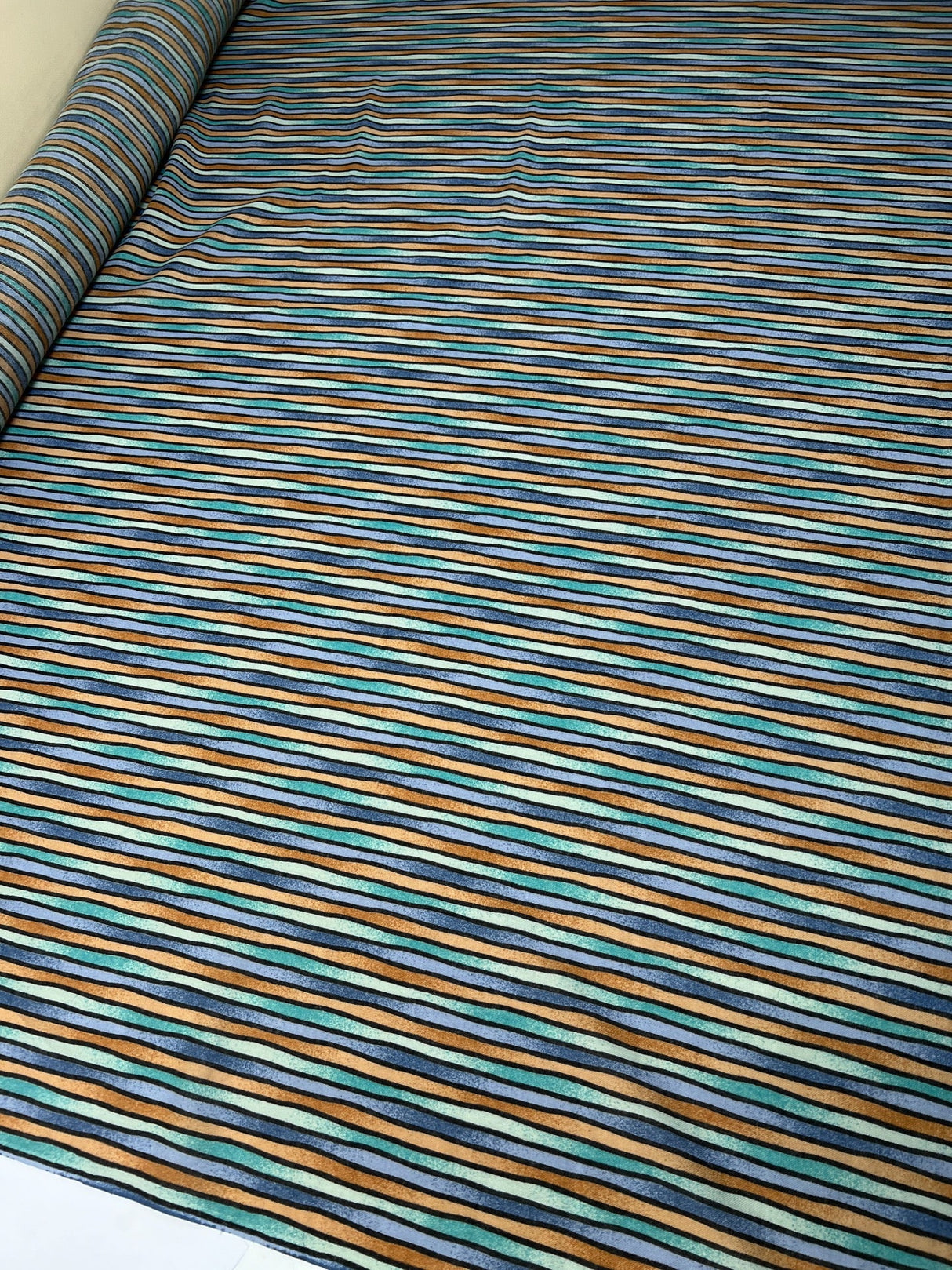 Wool Blend Striped Fabric