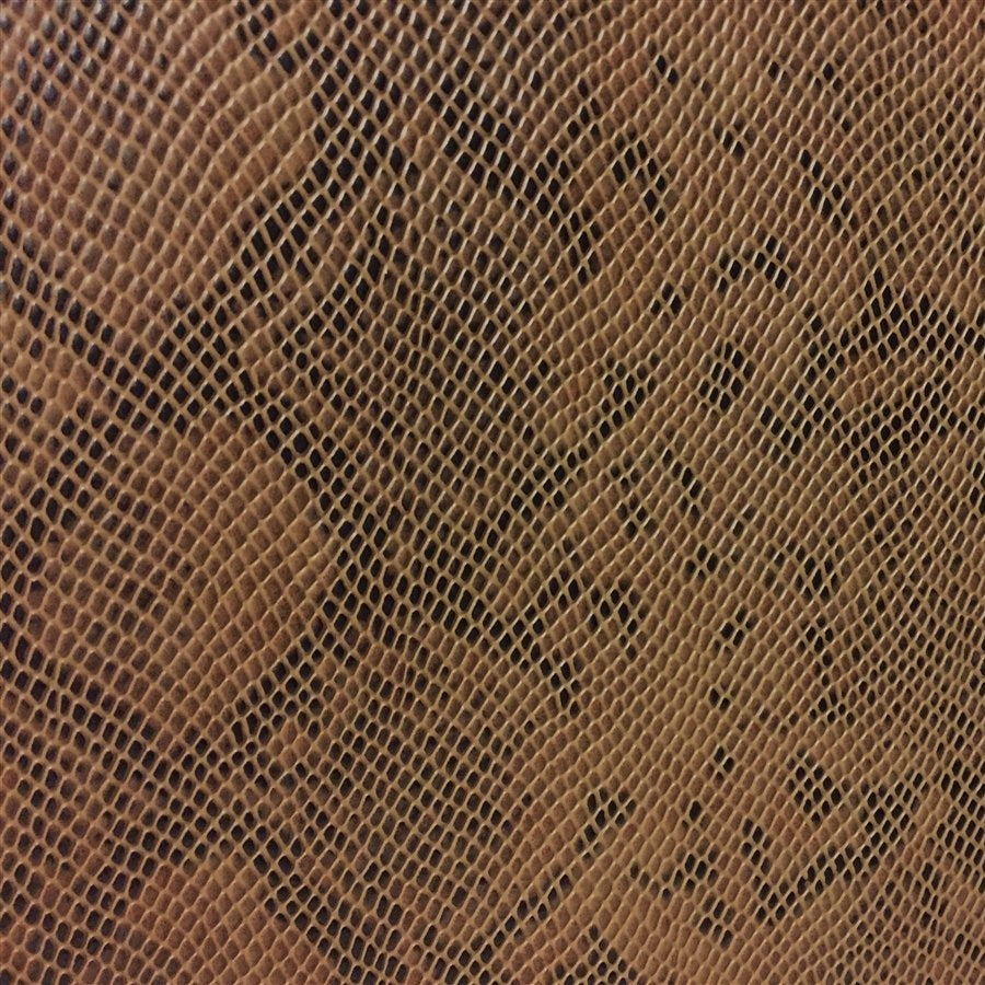 Bronze Matte Python Snake Skin Vinyl Fabric,