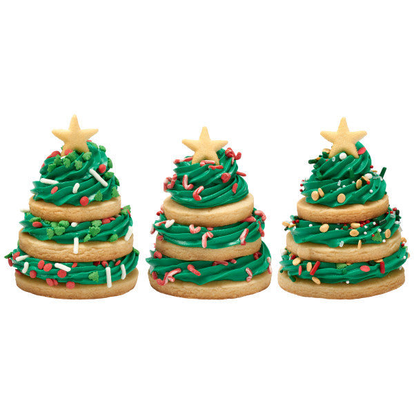 DecoPac Trees & Dots Sprinkle Mix Quins Jimmies Sprinkles 20.5 oz. handheld container