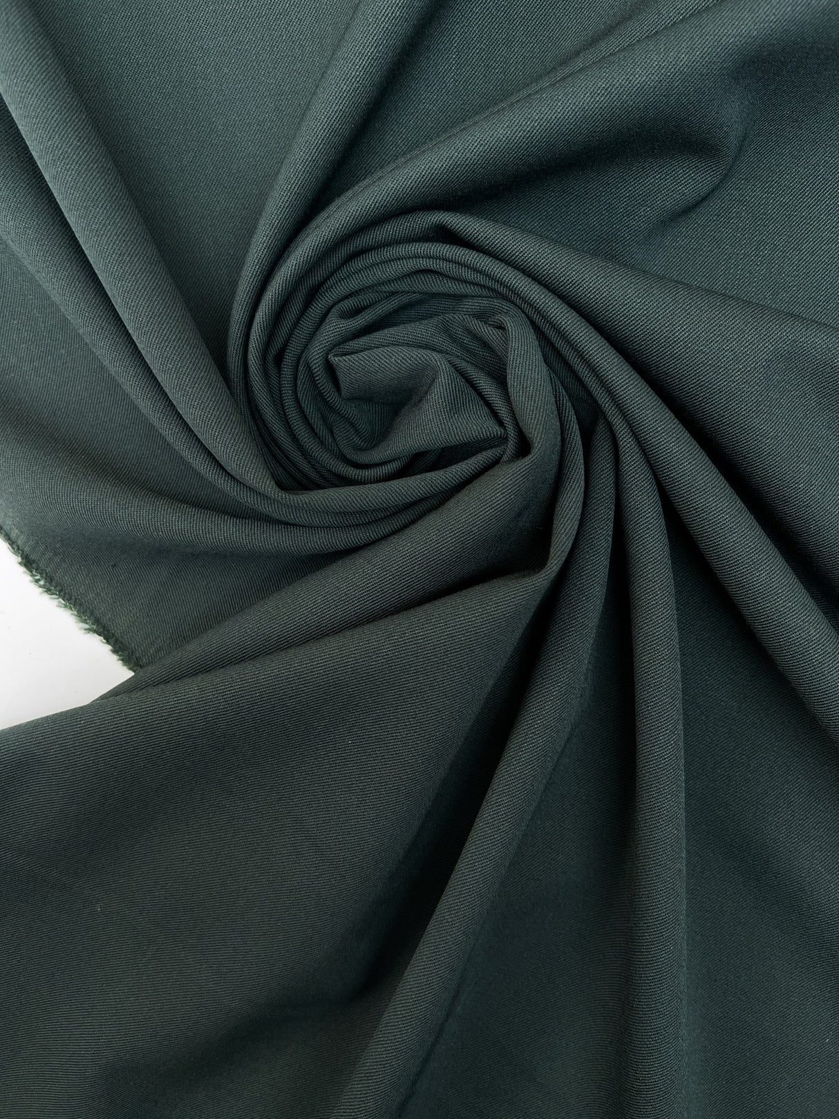 Wool Stretch Twill Fabric Green