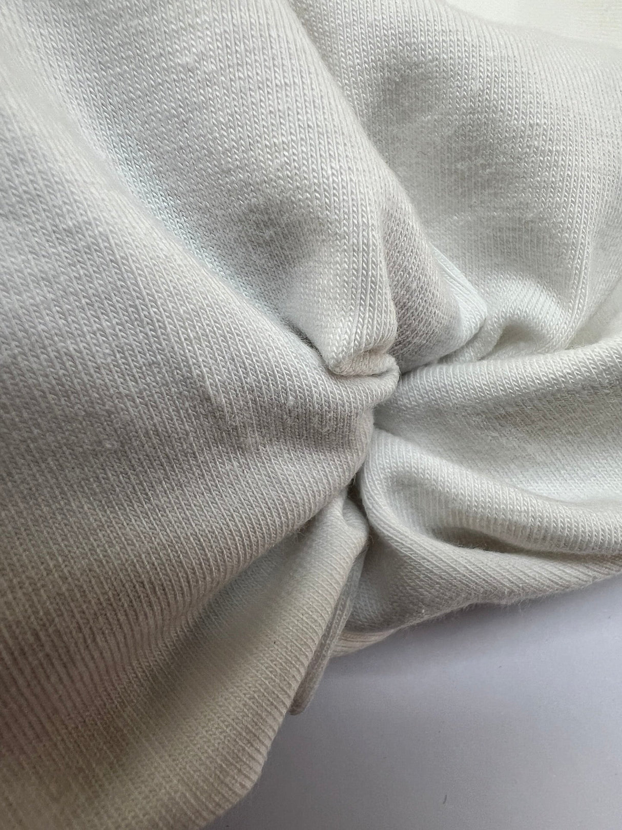 Cotton Elastane Knitted Fabric White