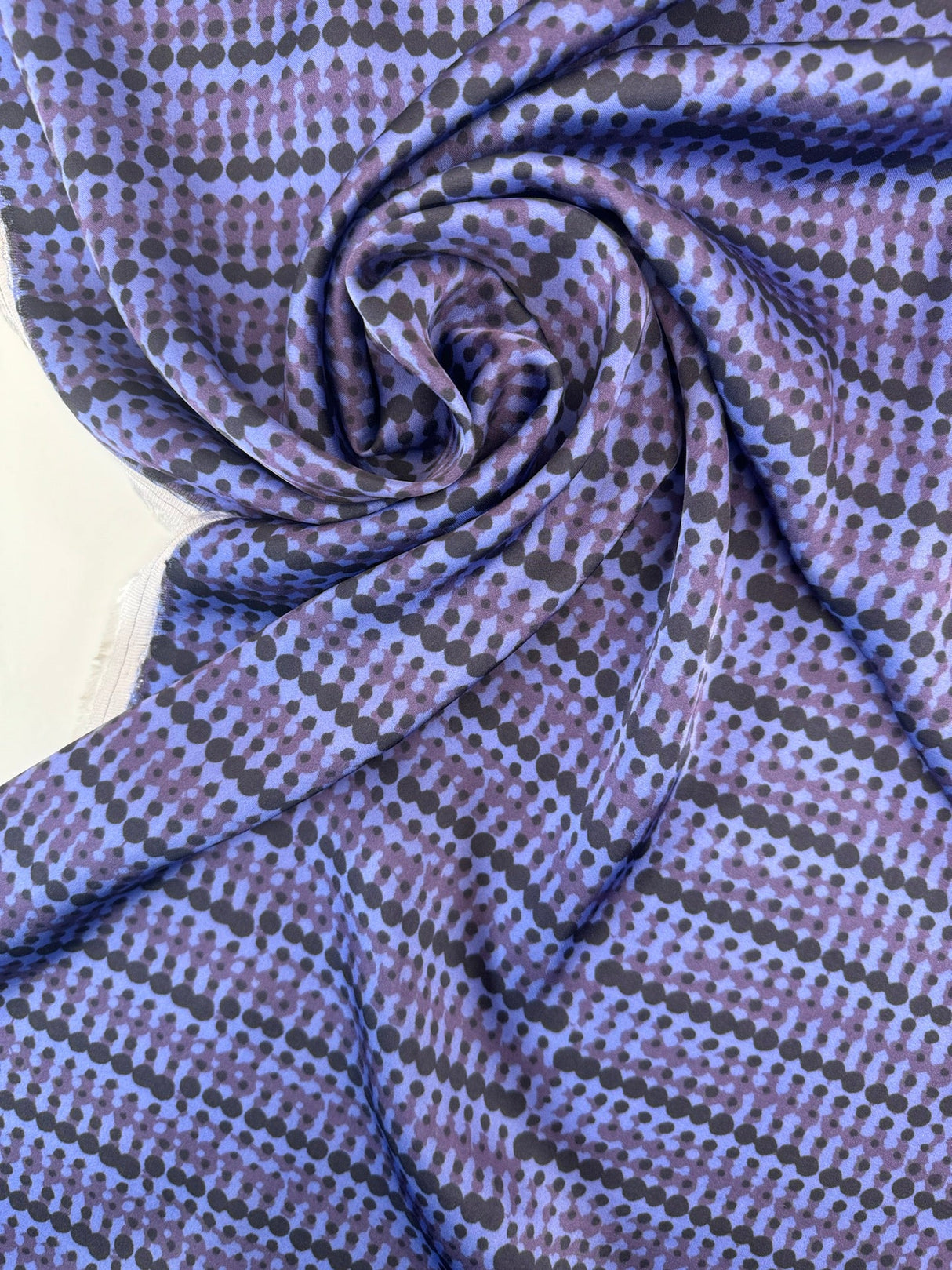 Viscose Sateen Printed Blue Purple