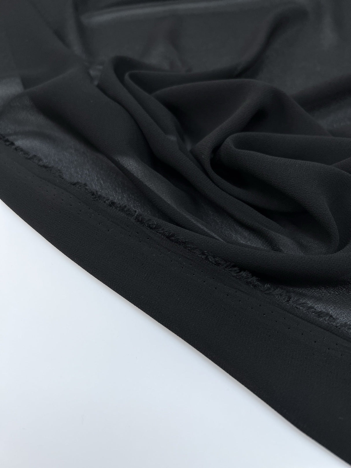 Black Polyamide Crepe Fabric