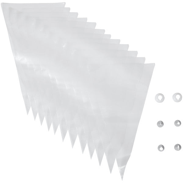 Wilton Cake Decorating Set with Piping Tips, Decorating Bags, Couplers and Instructions, 18-Piece