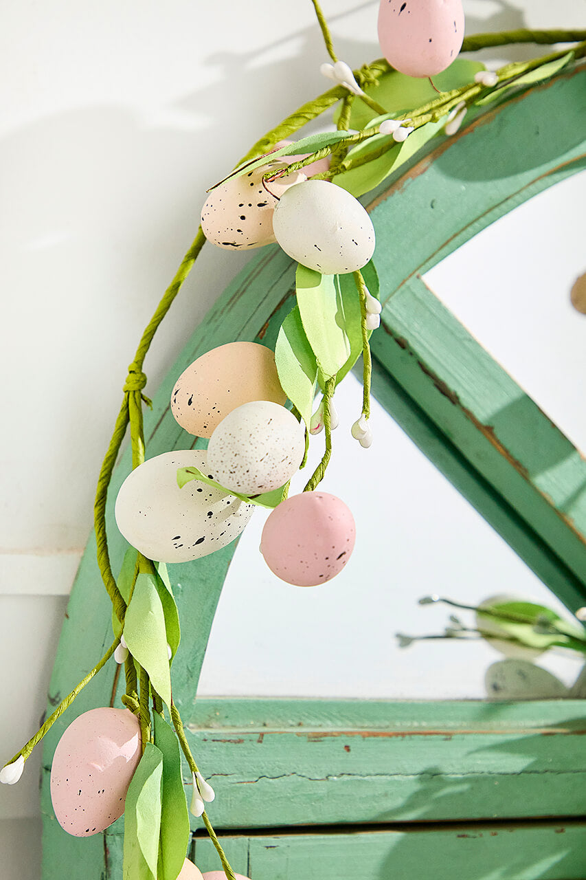 45" White & Pink Egg Garland
