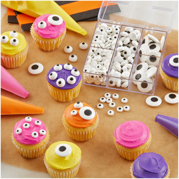 Wilton Edible Black and White Candy Eyeball Sprinkles, 2.75 oz.