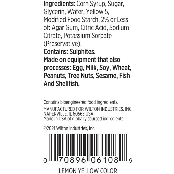 Wilton Lemon Yellow Icing Color, 1 oz.