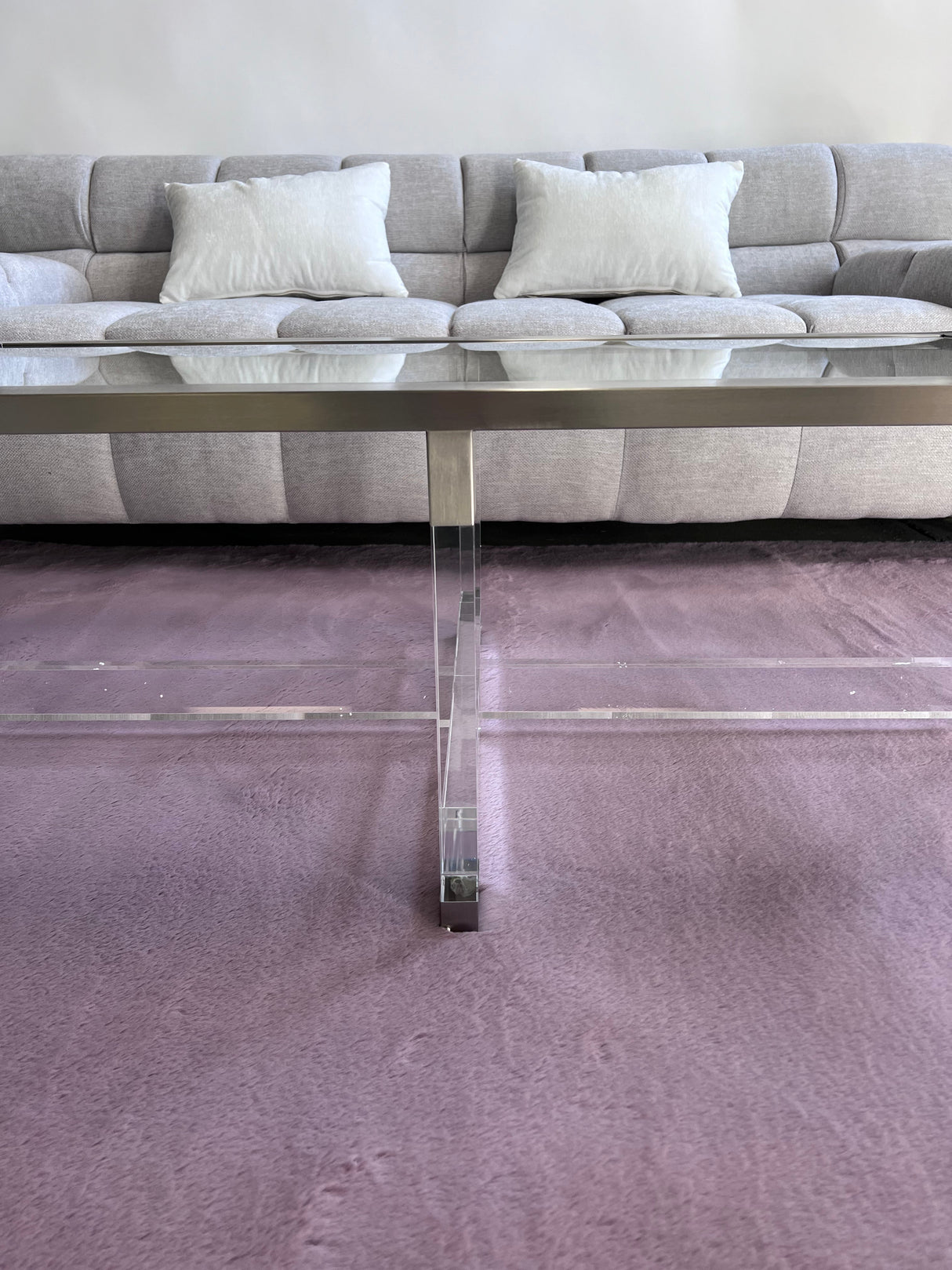Machine-Made Faux Fur Rug Faux Fur Fabric - Plush Faux Chinchilla Texture, Indoor Use Only (1 Piece)