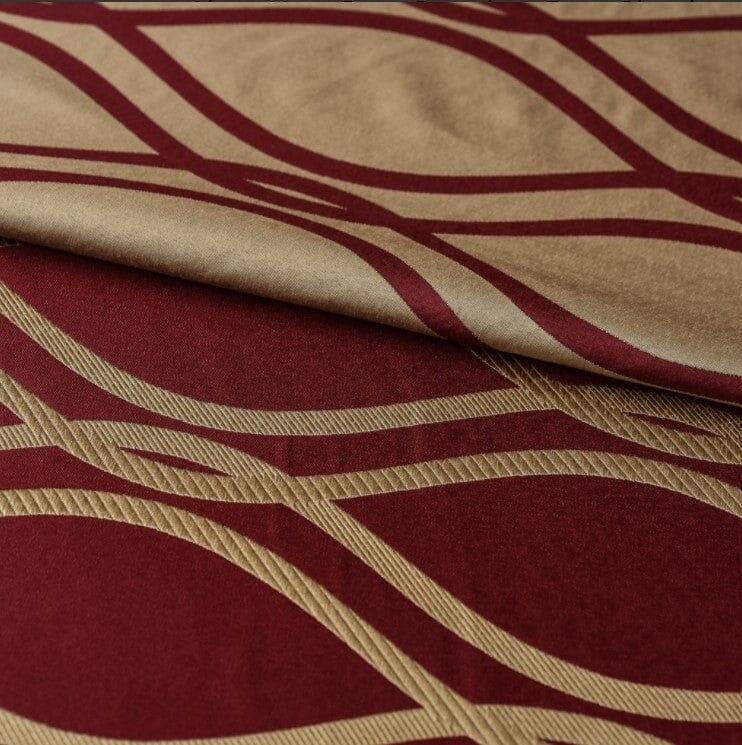 Elliptical Jacquard Polyester Fabric - Reversible Modern Geometric Pattern, 58/60" Width, Multiple Colors (1 Yard)