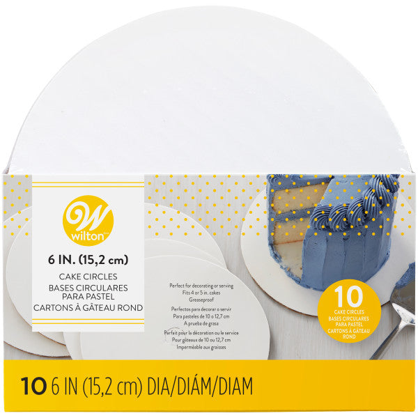 Wilton 6-Inch Round Cake Boards – 10 Count