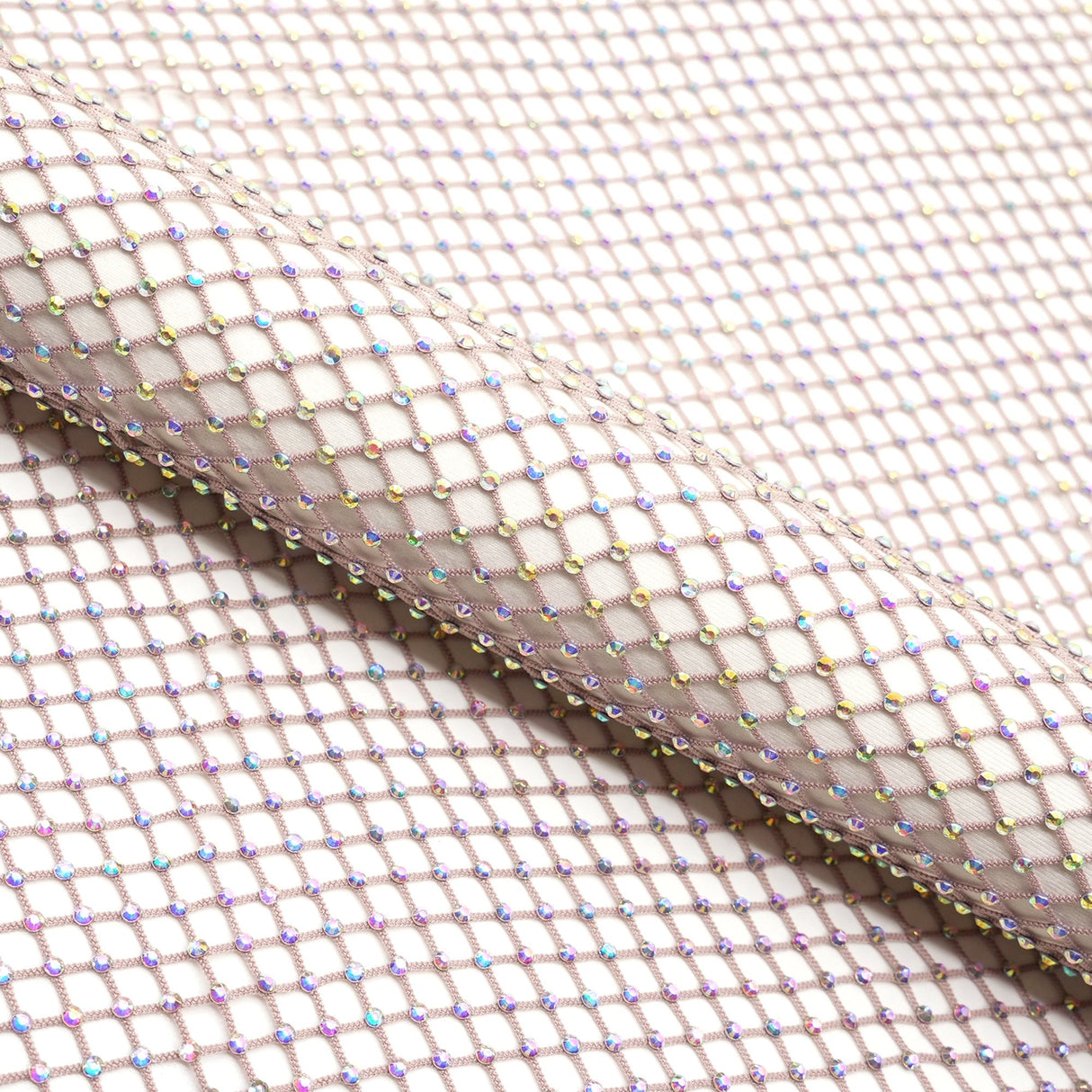 Diamond Fishnet Rhinestone Mesh