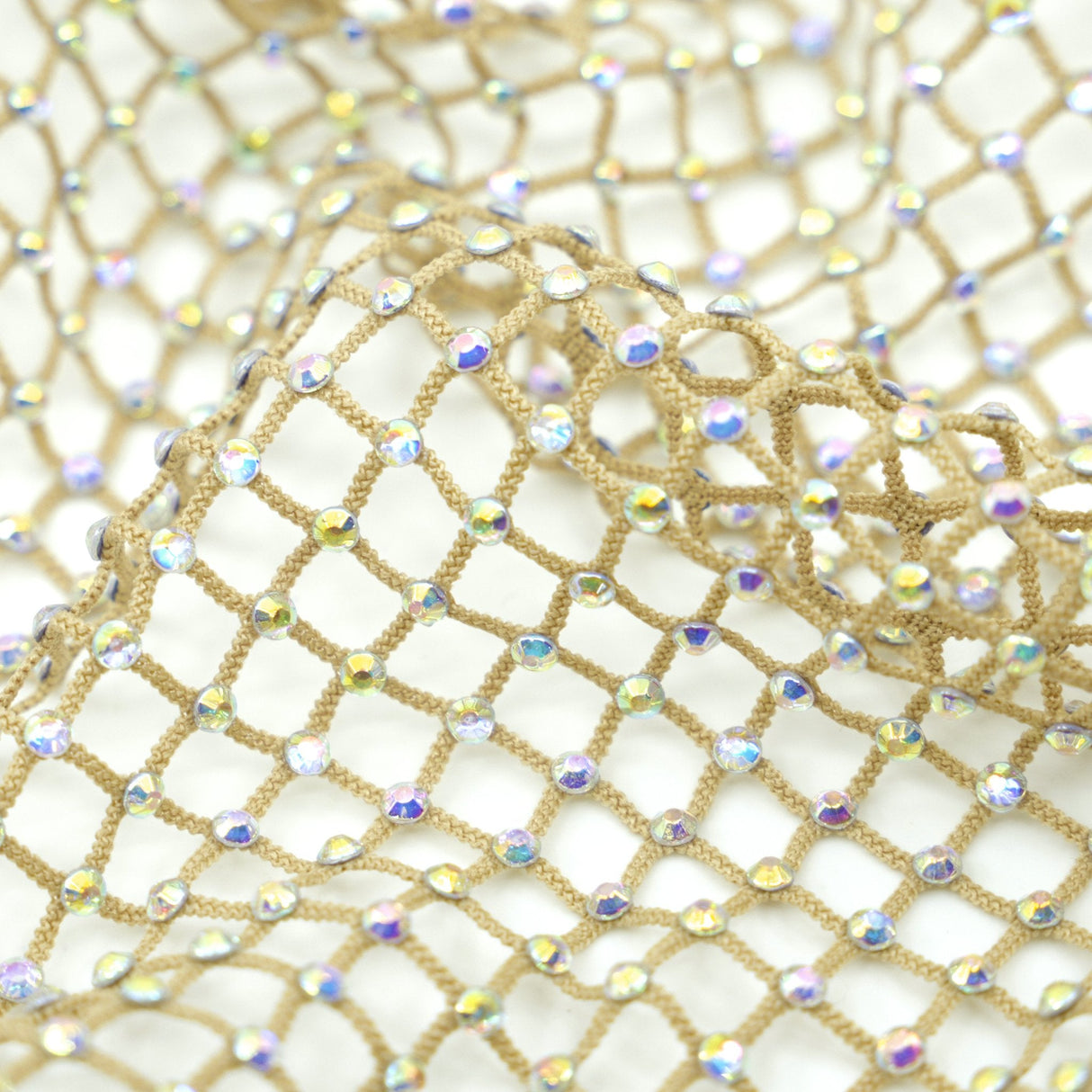 Diamond Fishnet Rhinestone Mesh