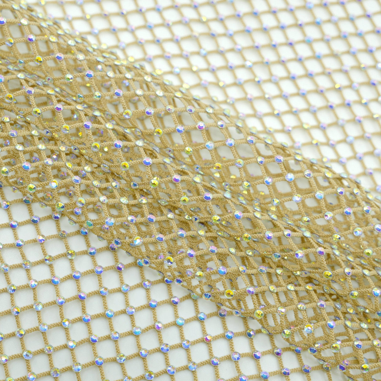 Diamond Fishnet Rhinestone Mesh