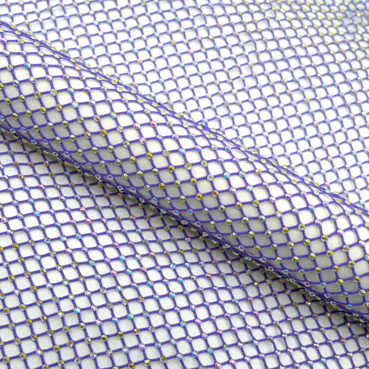 Diamond Fishnet Rhinestone Mesh