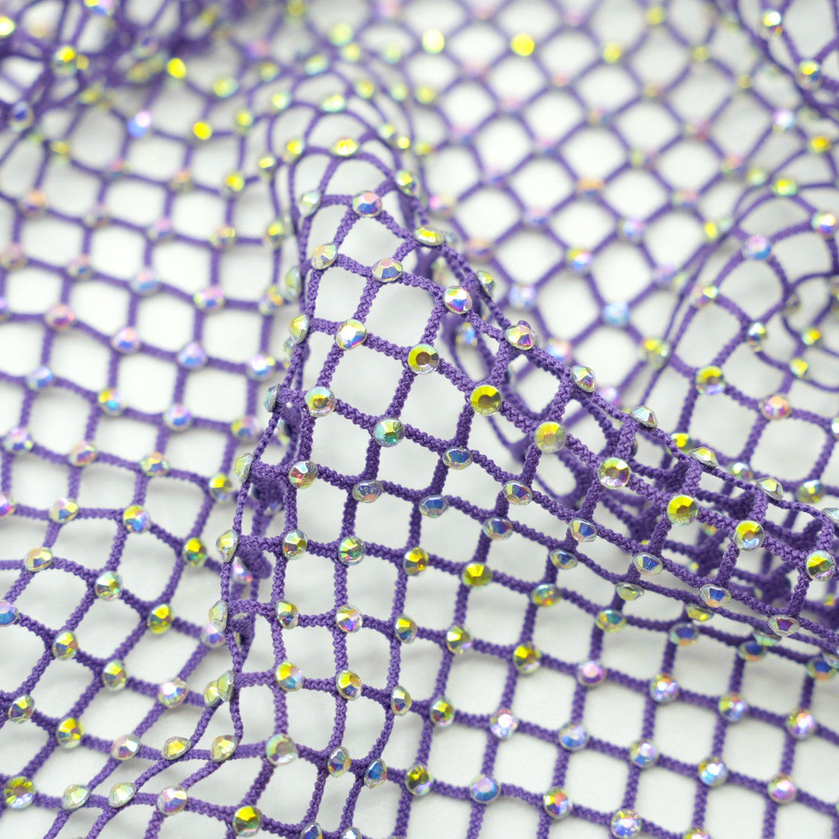 Diamond Fishnet Rhinestone Mesh