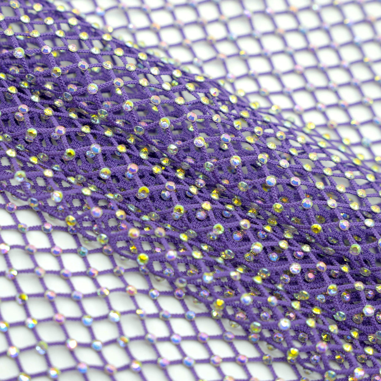 Diamond Fishnet Rhinestone Mesh