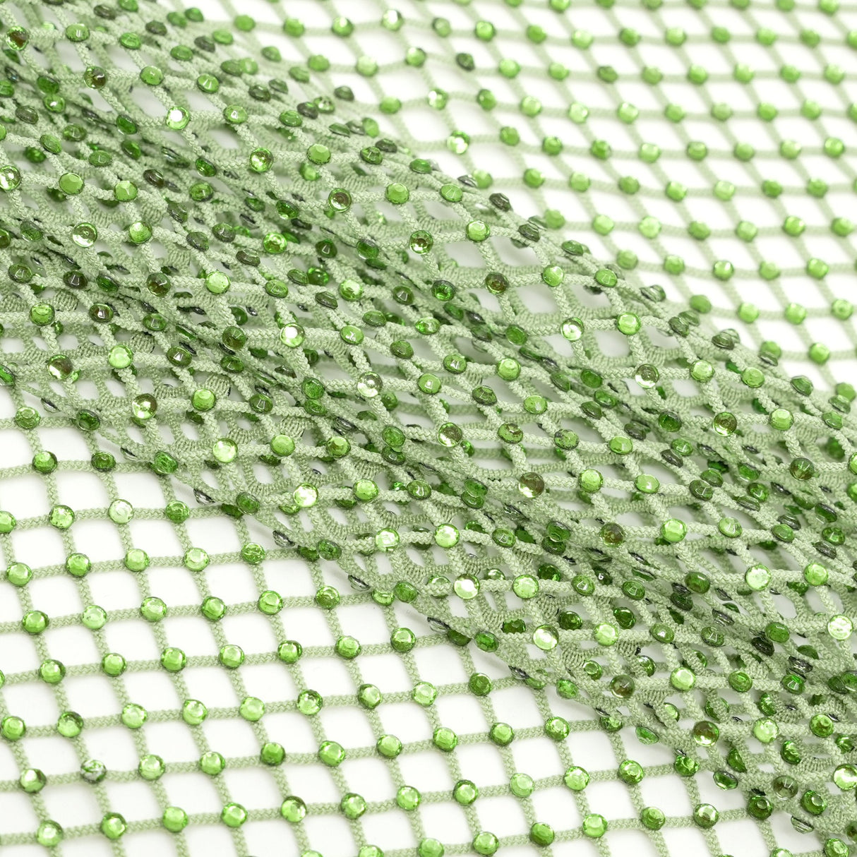 Diamond Fishnet Rhinestone Mesh