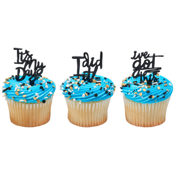 Graduation Inspiration Assortment Cupcake Cake Pics - set of 144