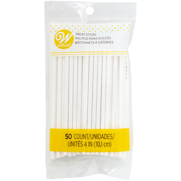 Wilton 4-Inch White Treat Sticks, 50-Count