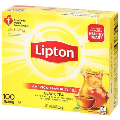 Lipton Black Tea, Tea Bags - 100 Tea Bags