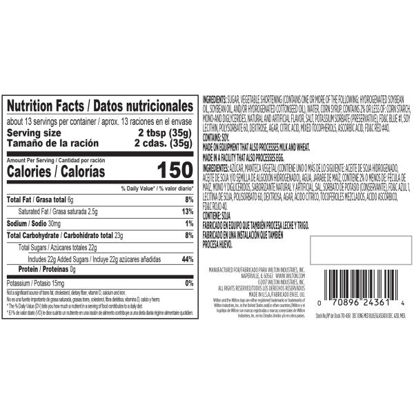 Wilton Blue Creamy Decorator Icing, 16 oz.