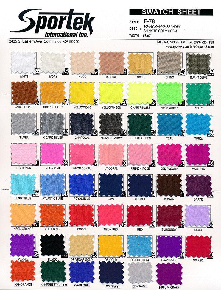 Nylon Spandex Tricot Shiny Fabric