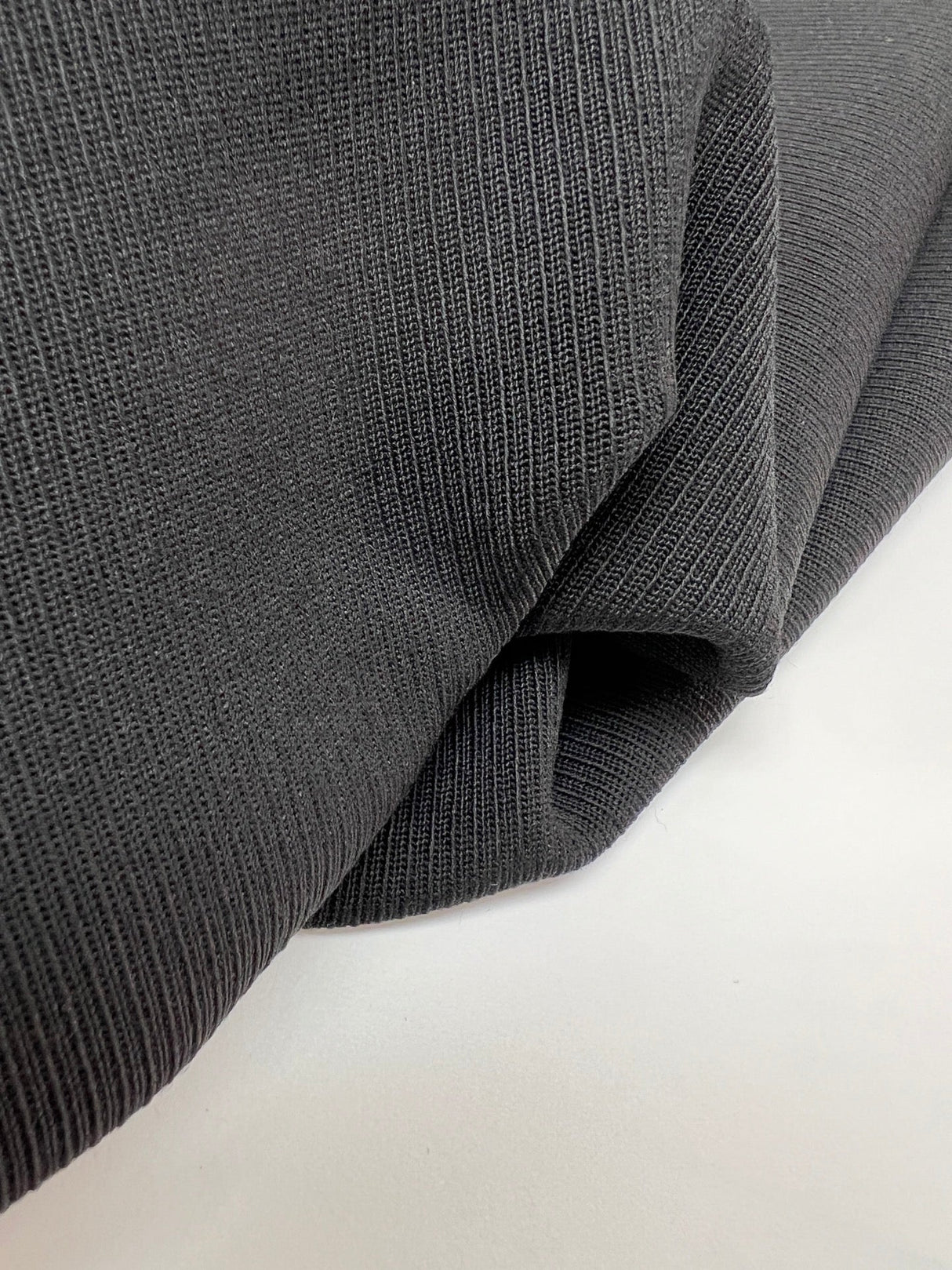 Black Wool Blend Suit Fabric
