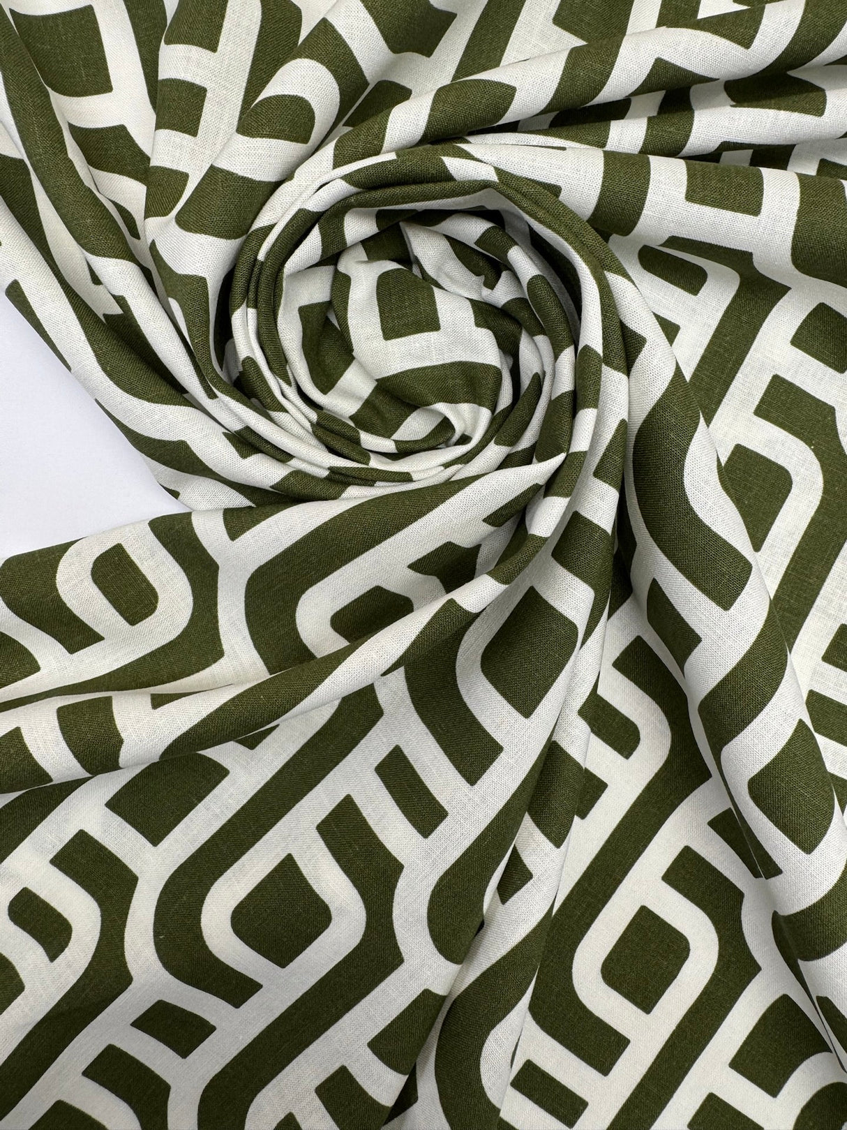 Printed Linen Cotton Fabric