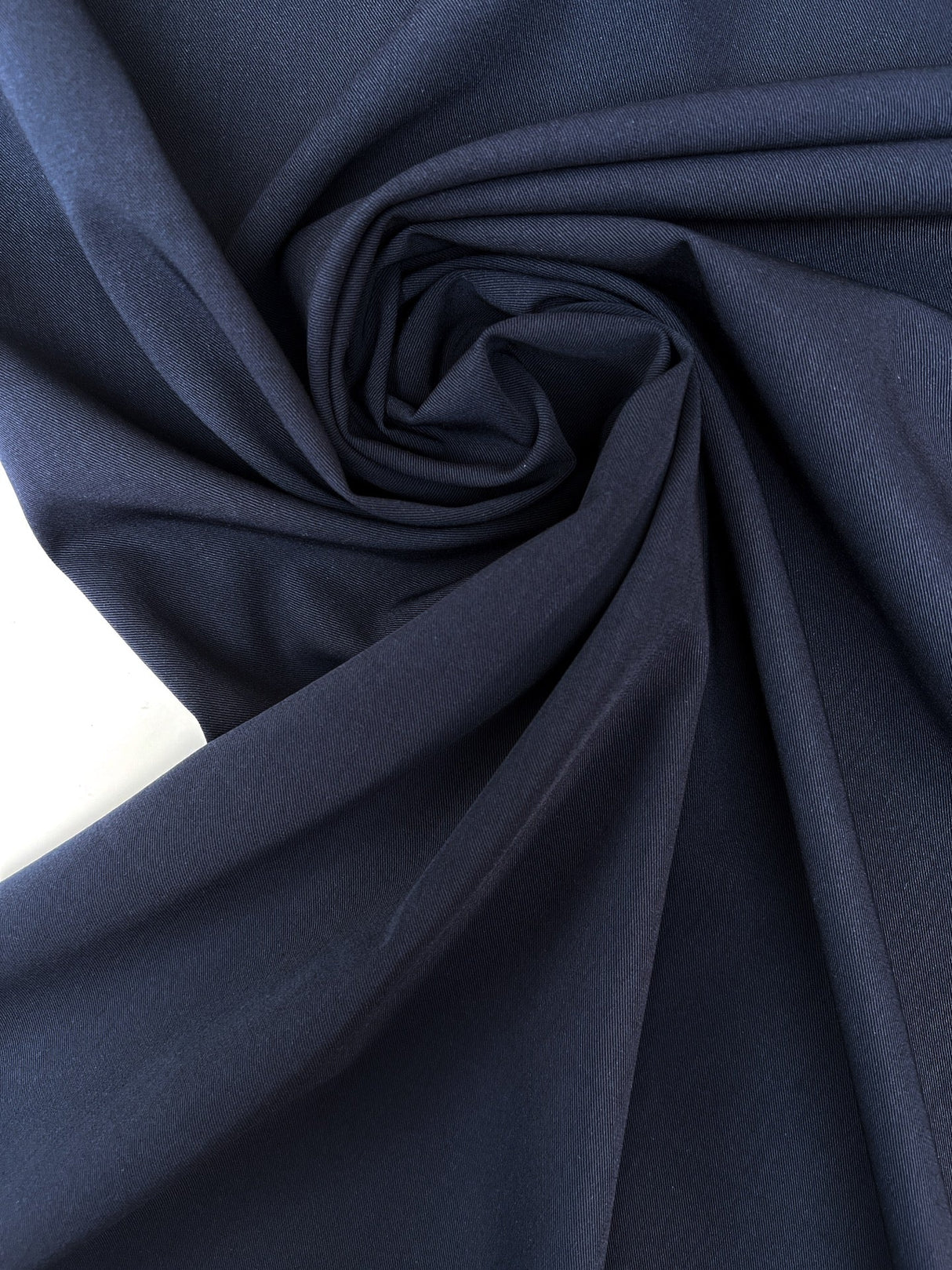 Polyester Viscose Gabardine Blue Stretch