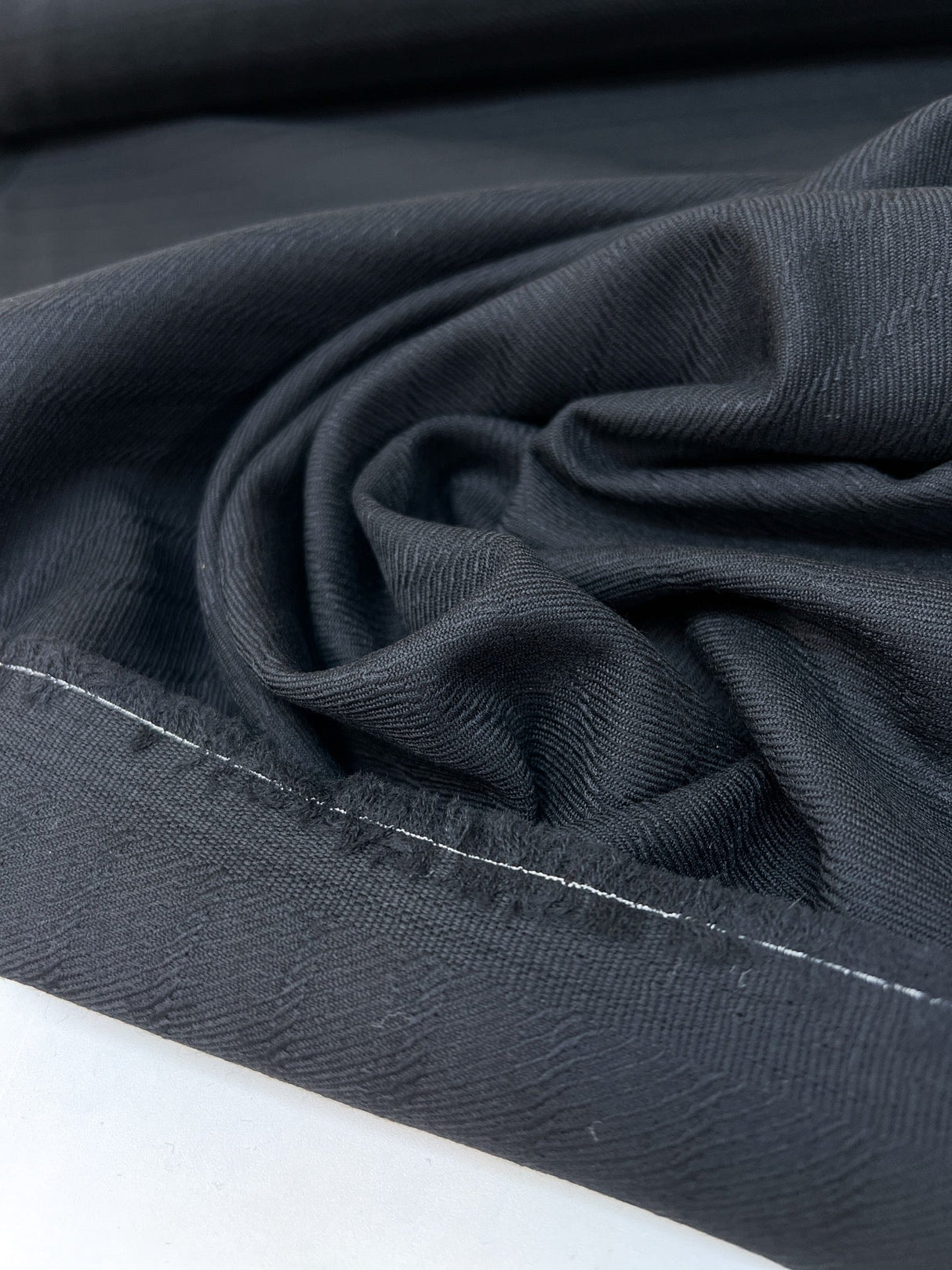 Black Wool Twill