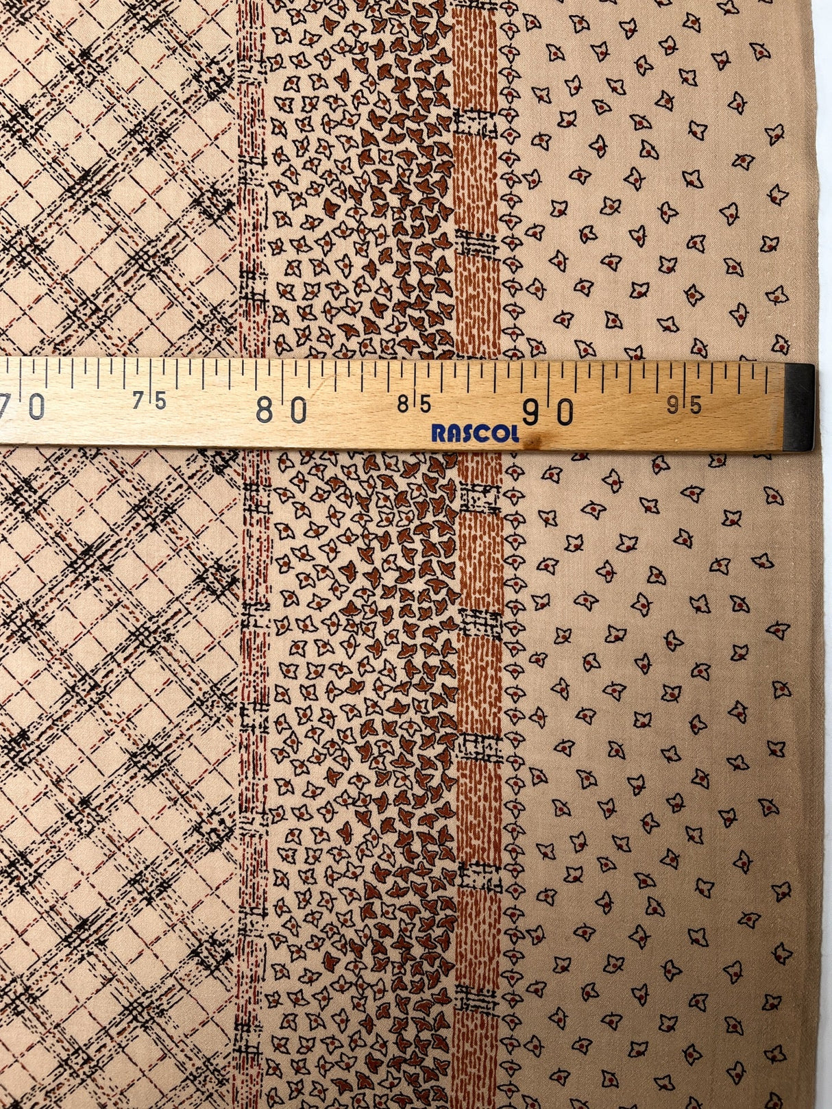 Wool Checked Printed Fabric