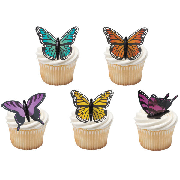 Butterfly Cupcake Toppers Cupcake Cake Decorating 6 set