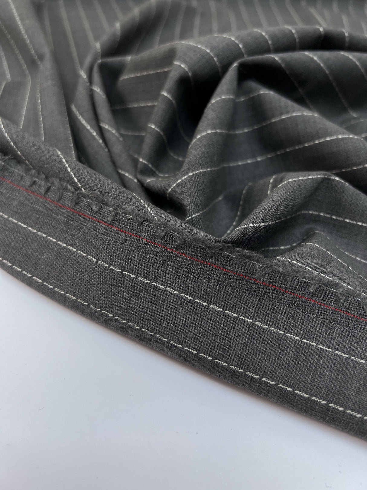 Virgin Wool Striped Suit Fabric