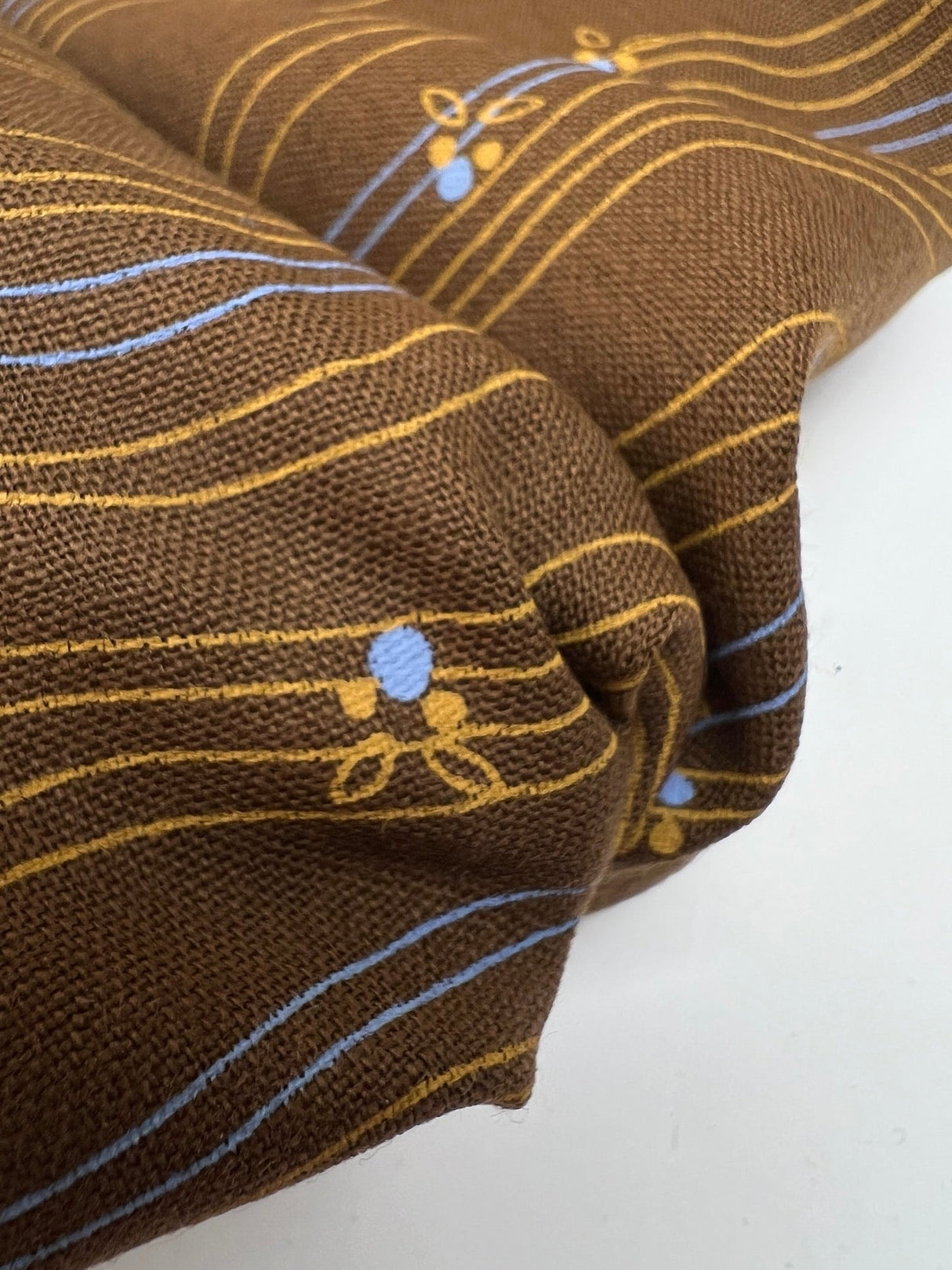 Italian Brown Striped Wool Fabric