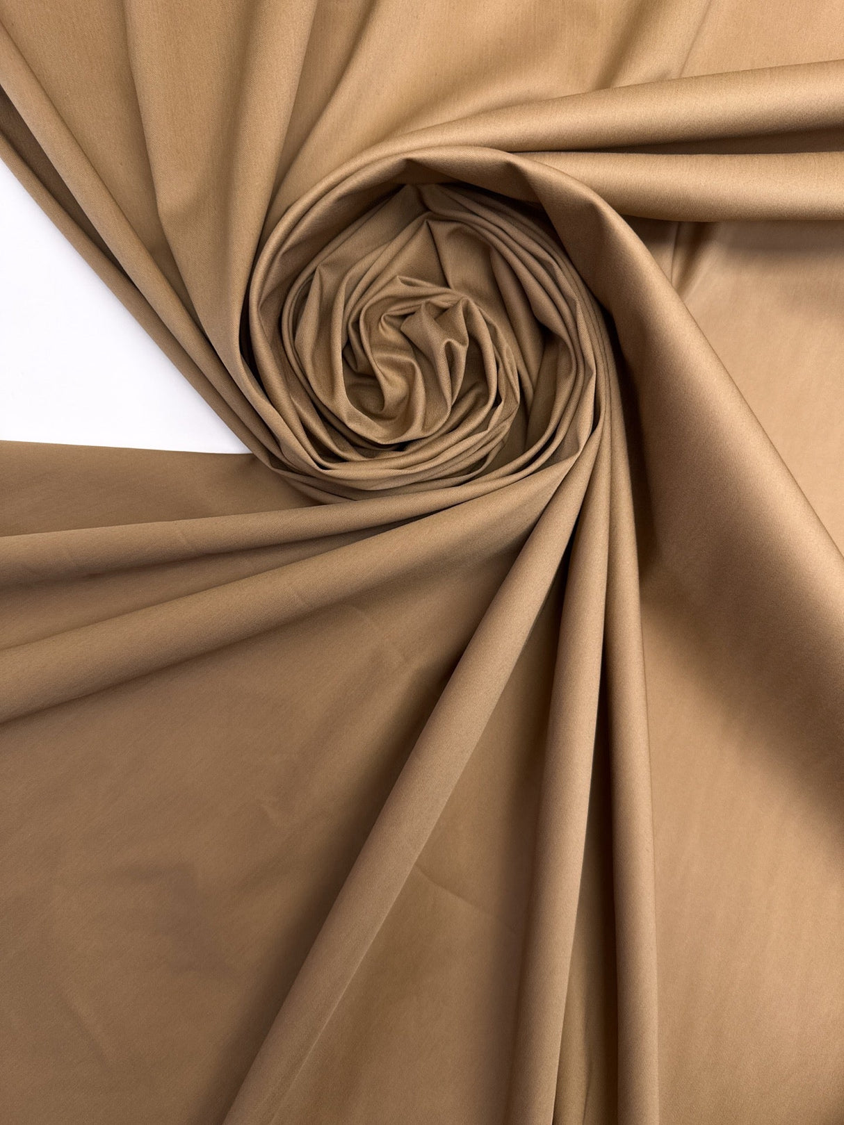 Cotton Elastane Twill Brown Beige