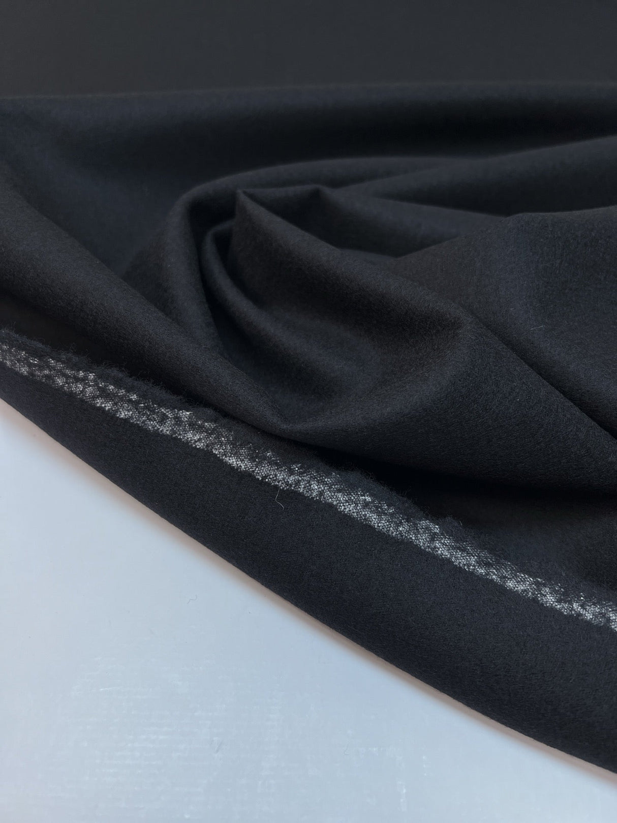 Wool Tweed Blue Black