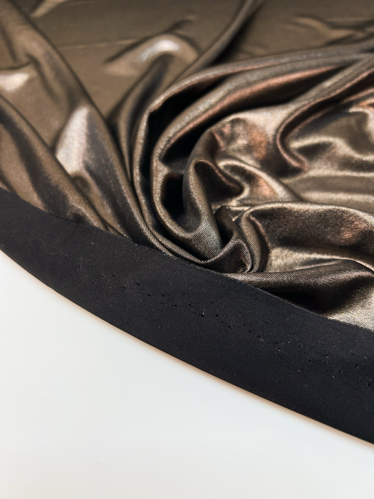 Golden Knitted Fabric With Moiré