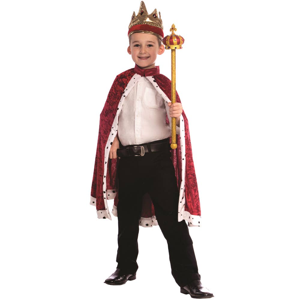 King Robe Costume - Navy, Red or Purple