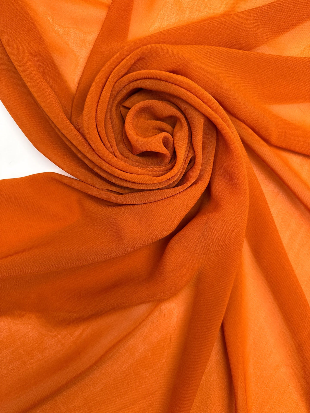 Orange Polyester Chiffon