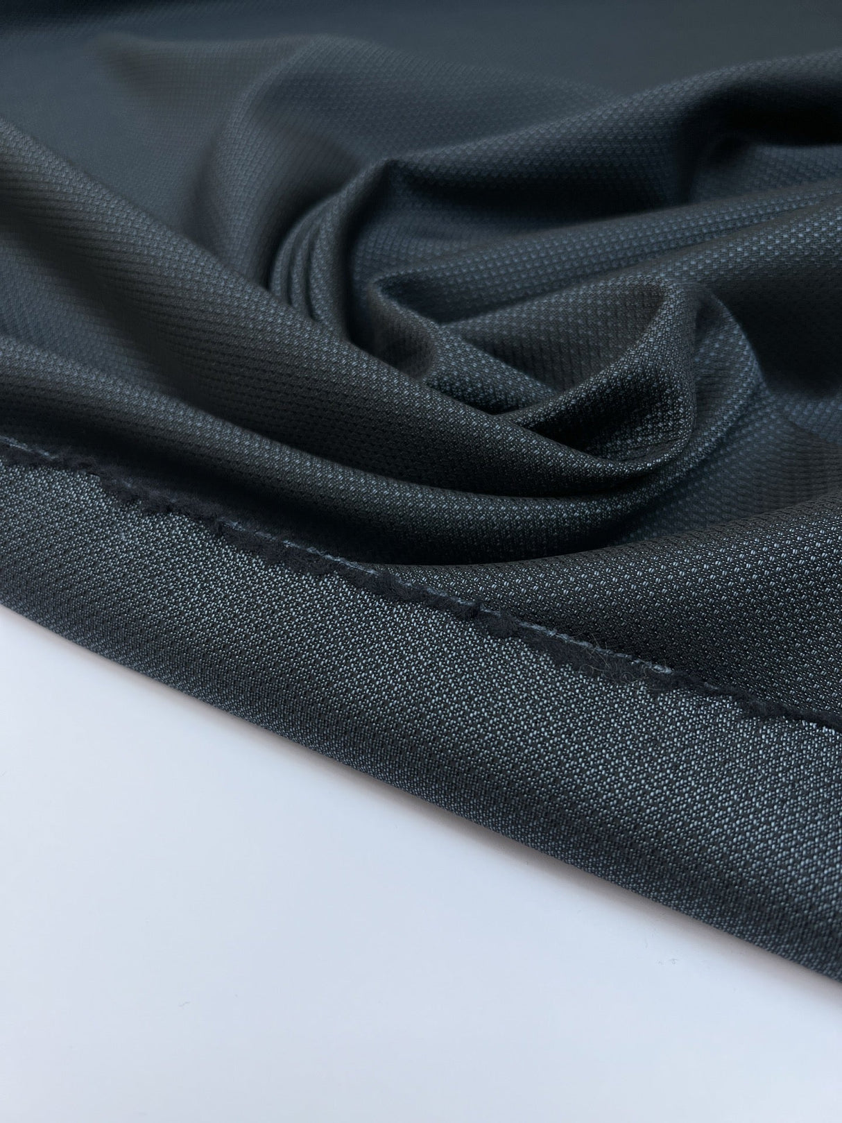 Cotton Wool Jacquard Gray Black Fabric