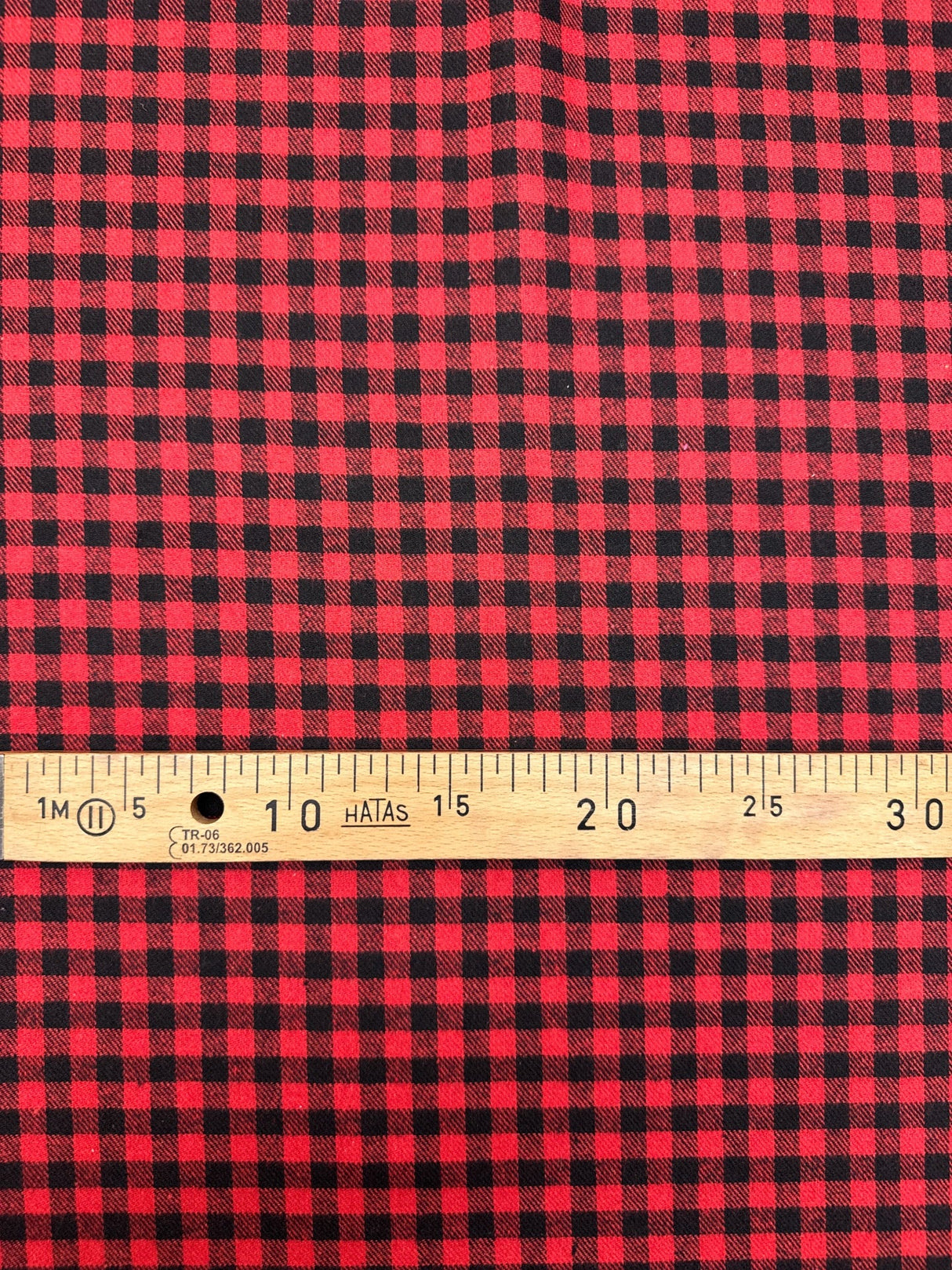 Cotton Flannel Checked Red Black