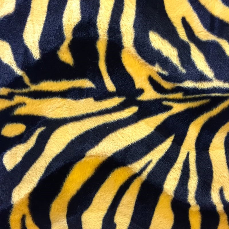 Faux Fur Fabric Big Zebra Print Velboa